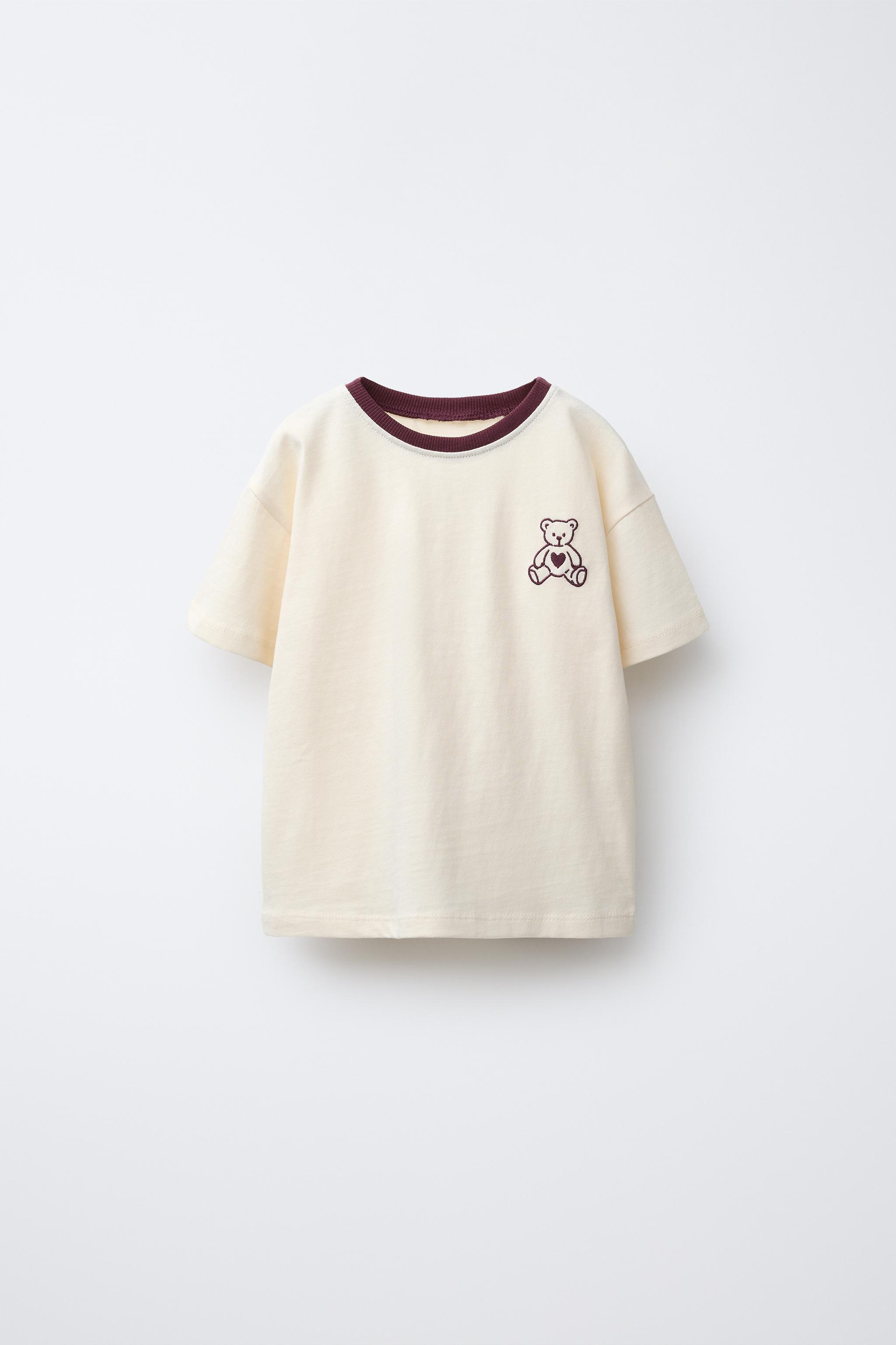VARSITY BEAR EMBROIDERED T-SHIRT